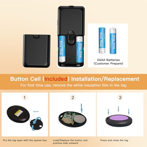 Image of Lost Remote Finder With LED Light - 131ft Range Key Locator With 4 Retriever Tags - Making Noise Device for Keys and Remote Controls