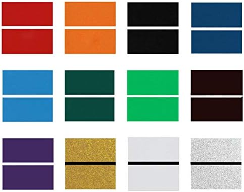 Engraving Plastic Sheets, 12 Pack 7" x 11" 2-Ply ABS Double Color Engraving Blanks for CNC Router & Rotary Engraver, Signs, Name Badges and Industrial Labels