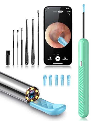 Ear Wax Removal, Ear Cleaner Camera with 1080P, Ear Cleaning Kit with 6 Ear Pick, Ear Camera for iPhone, iPad, Android Phones