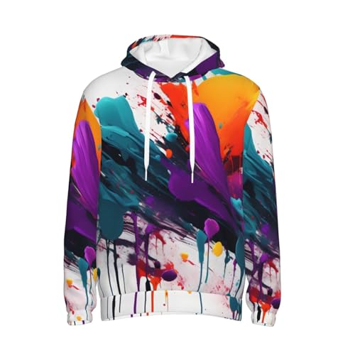 Sweat à capuche éclaboussures de peinture pour remplacer les pulls unis trop basiques - 7