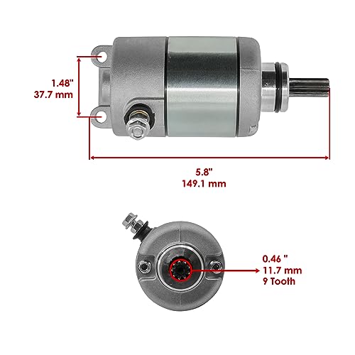 Motor de arranque Caltric compatible con Kawasaki KLX140L 2008-2020 miniatura 2
