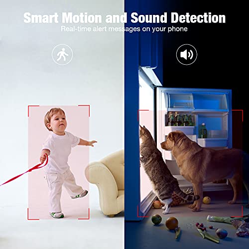 Ebitcam Pet Camera,1080P Mini Baby Monitor with Camera and Audio,Night Vision, 2-Way Audio,Motion Alarm for Home… - Image 3
