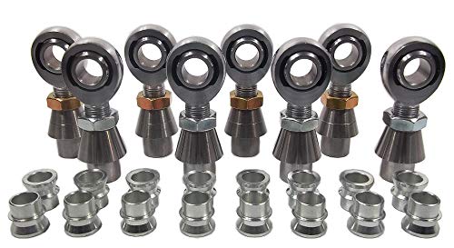 QSC 3/4 X 3/4-16 Chromoly 4-Link Rod End Kit with 3/4-5/8 High Misalignment Spacers & Bungs .250 Wall, Rod End, Heim Joint