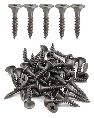 IMScrews 100pcs #6x3/4 Flat Head Phillips Drywall Screws Fine Thread Sharp Point Wood Screw, Carbon Steel 1022A, Gray Phosphate