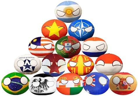 15pcs Country Ball Plushies Countryballs Plushies Plush Charm Country Balls for The Gift of Children (4in)