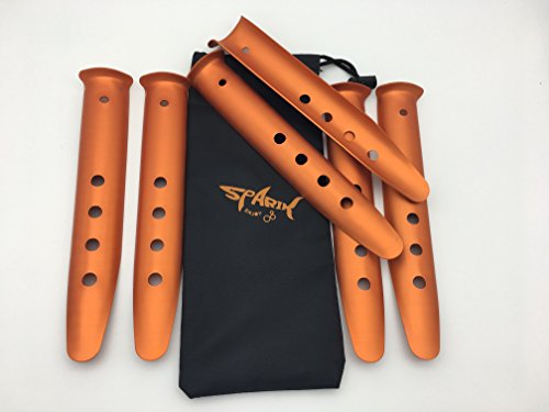 9-Inch Orange Aluminum Tent Stakes