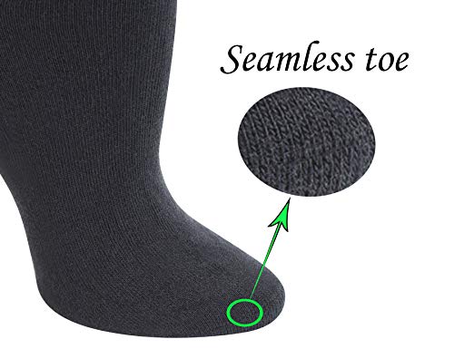 Yomandamor Womens 6 Pairs Cotton Ankle Diabetic/Dress Socks with Seamless Toe,L Size 9-113