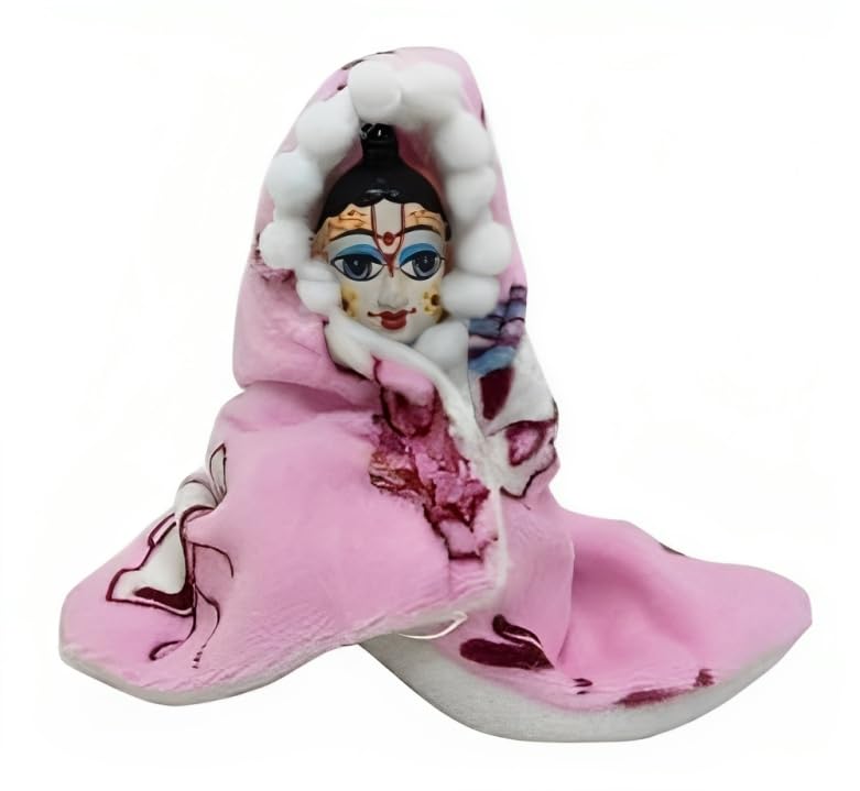 laddu Gopal Ji Winter Wear Hoodi Dress (Wool) for bal Gopal ji, kanhaji, krishnaji (Pink, Size 2)