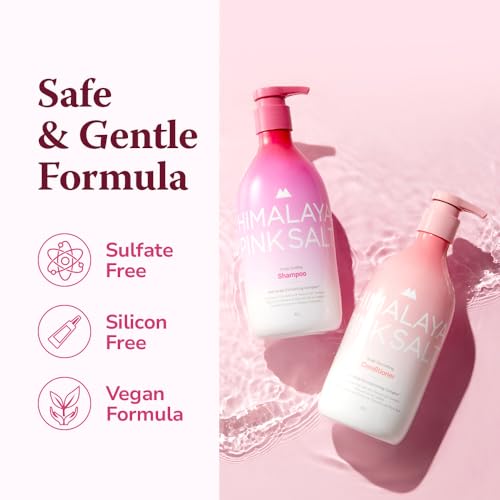 HIMALAYA PINKSALT Shampoo and Conditioner Set - Clarifying and Nourishing Hair Care Set for Itchy Scalp and Dry Hair - Apple Cider Vinegar, Natural Oil, Silicone-Free, Sulfate Free (21.1 oz x2) - Thumbnail 7