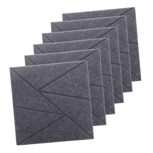 ibasenice 6pcs Stickers de Pared para Reducción de Ruido Almohadillas Acústicas Autoadhesivas Paneles Acústicos para Sala de Juegos Oficina Estudio Aislante acústico miniatura 1