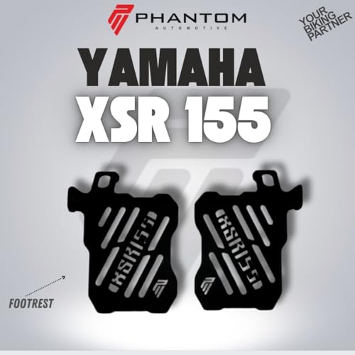Image of Phantom Heavy Duty Pillion Footrest Yamaaha XSR 155 | 4mm Thickness CNC Machined Mild Steel | High Precision Motorcycle Accessory | Matte Black Finish (Left Side)
