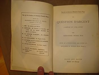 Hardcover La Question d'Argent: Comédie en Cinq Actes Book
