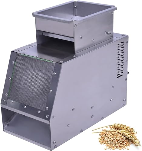Máquina eléctrica de cribado de granos, divisor de conchas sopladas para alimentación de pájaros, con doble cajón, alta eficiencia 60-80 catties/h, alta velocidad y viento fuerte, para mijo, granos
