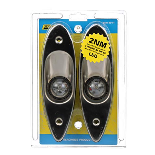 SEACHOICE Stainless Steel LED Side Light, Boat Navigation, 1 Red Light, 1 Green Light by SEACHOICE - Image 5