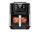 ROMMELSBACHER Heißluftfritteuse FRH 1700, XXL-Backraum 8 Liter (ca. 21 x 30 cm) für 1.000 g Pommes, sehr leiser Betrieb 45 db(A), 10 Programme, 60-200 °C, großes Sichtfenster mit Innenraumbeleuchtung
