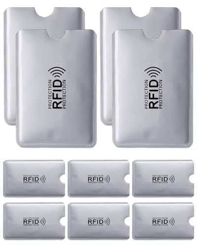 SCJJZ 10 Custodie Blocco RFID,Protezione RFID per porta carte di credito anti-frode,Protection per Carte di Credito,Proteggi carte di credito contactless custodia,Porta bancomat schermato e Passaporto