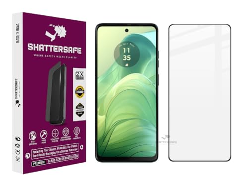 Image of Shattersafe Oleophobic Tempered Glass Compatible For Motorola G04 / G13 / G14 / G24 Power / G32 / G34 / G54 / G62 5G / G73 5G / G82 5G / G84 [Pack of 1]. Edge To Edge With Easy Installation Kit.