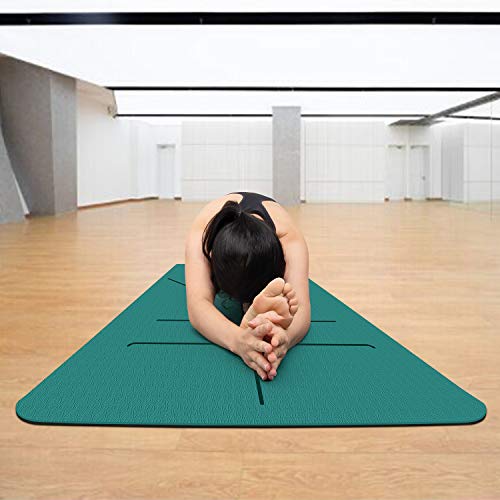TOPLUS Yoga Mat, Body Alignment System, Extra Large Eco Friendly Non-Slip Exercise & Fitness Mat with Carrying Strap, Workout Mat for All Type of Yoga, Pilates and Floor Exercises