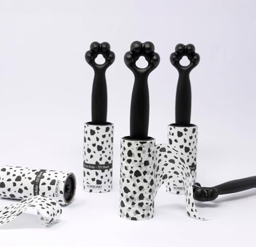 KORBOND Pet Lint Roller & Lint Refill Rolls Set, 429 Sheets, Printed Pet Roller (33) plus 12 Refill Rolls (396) - Image 2
