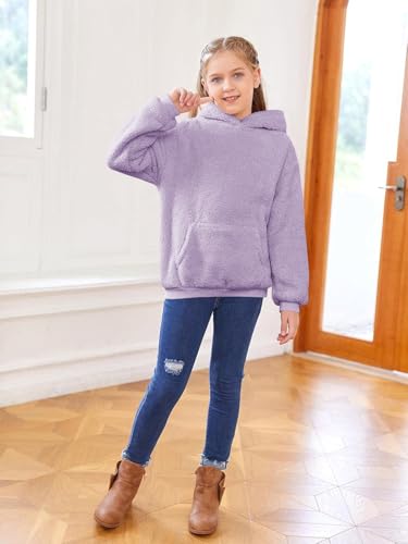 Image of Makkrom Boys Girls Sherpa Hoodies Fleece Hoodie Pullover Outfits for Kids