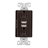 Eaton TR7755RB-K-L Designer USB Charger with Duplex Receptacle, Oil Rubbed Bronze