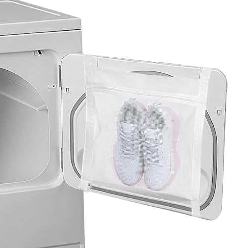 Reusable Sneaker Drying Mesh Bags - Laundry Bag for Shoes - Dryer Door Shoe Net with Zipper and Strap for Most Dryers Door
