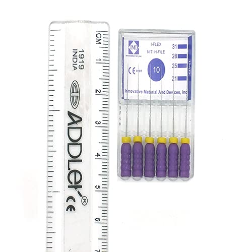 ADDLER Strength Dental Niti H File 25 mm Root Canel File Size 10 (Pack of 6) (B0978W4NL9) Amazon Price History, Amazon Price Tracker