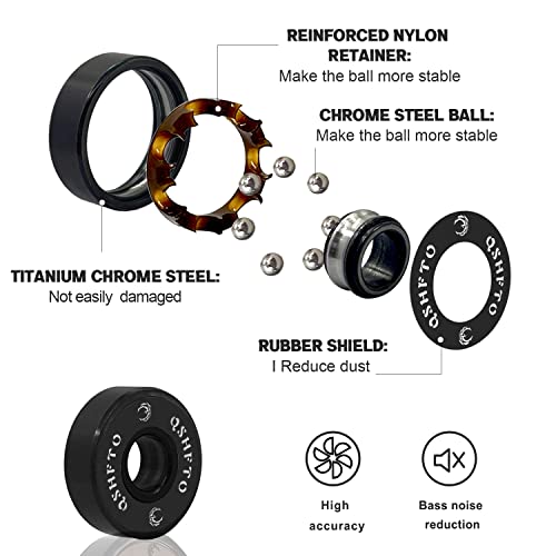 8 Pack 608Rs Skateboard Longboards Bearing Set Abec 11 Fast Speed Bearings For Scooters, Skateboards, Inline Skates (8X22X7Mm) #TOP1