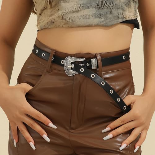 Fashion Rhinestones Belt Unisex Adjustable Waist Belt Punk Studs Accessory for Jeans4