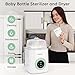 MOMFANN 19 Min Bottle Washer, Quick Wash, Sterilizer and Dryer - All-in-One Cleaner, Bottles, Pump Parts and Baby Accessories, Ideal Gift for New Parents