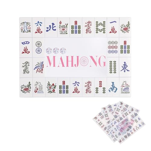 Set de Fichas Americanas de Mahjong, 166 piezas acrílicas miniatura 7