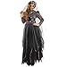 Produktbild Fun Shack Schwarzes Zombie Braut Kostüm für Damen, Faschingskostüm Damen, Halloween Verkleidung - S