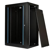 Netzwerkschrank 19 Zoll 18HE I 450 mm Tiefe I Serverschrank Schwarz – Ansicht 6