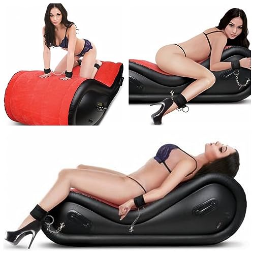 Inflatable Sex Sofa With Cuff Kit For Bdsm And Bondage Play,Sex Game Furniture For Couple Deeper Position Support Adult Alternative Toys G-Point Love Pad Multifunctional Pvc Pillow Air Cushion Chair #TOP1