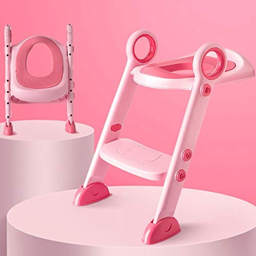 Potty Seat voor peuters Toiletzitting met stapladder Boy en Girl's Ladder Baby Toilet Trainingszitje met gestoffeerde… - Afbeelding 7