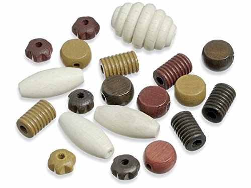 Knorr Prandell FSC Holzperlen Mix 1 braun-Natur, Mehrfarbig