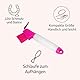 Start Holo Hufkratzer mit Bürste für Pferde – Hufauskratzer mit ergonomischem Griff & Metallhaken – Leicht & robust – effektive Hufpflege für den Alltag (Rosa)