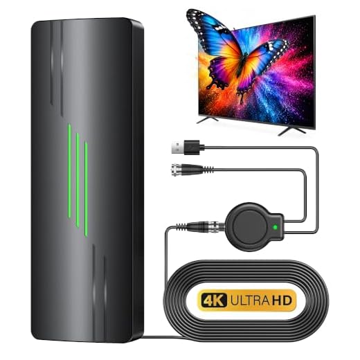 2026 Upgraded TV Antenna for Smart TV, 1800+ Miles Range Strongest for Local Channels with Waterproof Design, 32FT Coax Cable-Support 4K 1080p TV Antenna Indoor Ourdoor(Green)