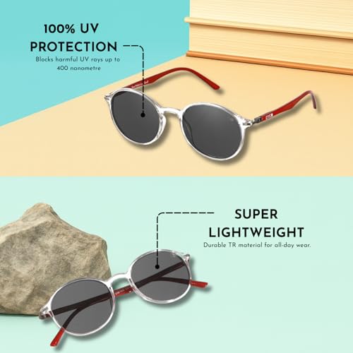 Image of ENRICO Classic Round Polarized Glasses for Men & Women | Full Rim Round Stylish Polarised Sunglasses Man & Women |100% UV Protected