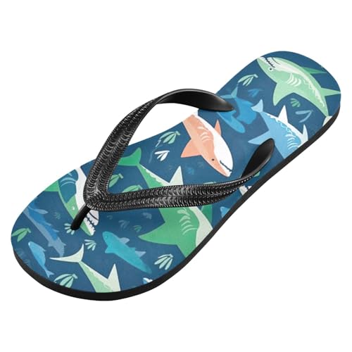 Shark Beach Summer Casual Flip Flop Sandals Non-Slip Quick Dry for Women Men 214B2755