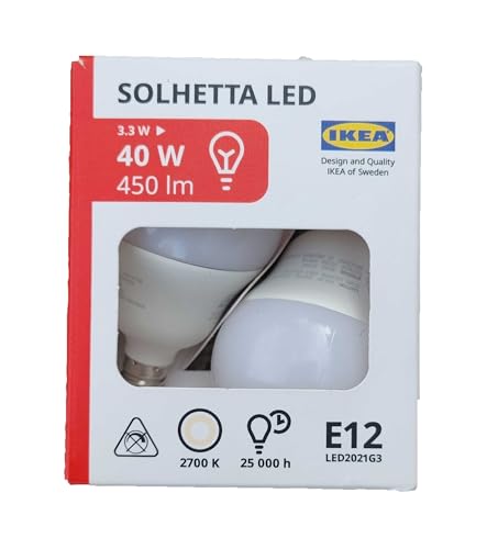Ikea E12 400 Lumen LED Light Bulb 5 Watt - Pack of 2