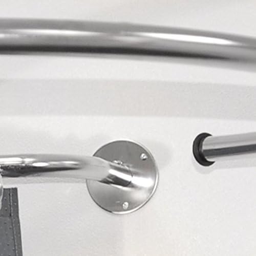 LOOP - Stainless Steel Circular Shower Curtain Rail and Curtain Rings