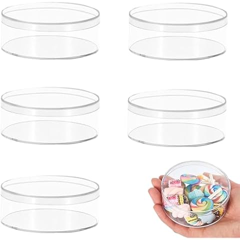 Small Acrylic Box Clear Box for Candy Acrylic Boxes with Lid 6 Packs Display Plastic Square Cube Jewelry Storage Box Transparent Valentine's Day Graduation Party Favor Gift Wrap Box Cover