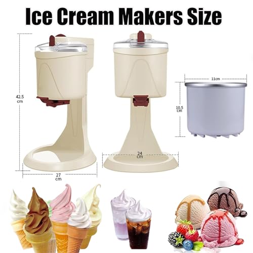 Mcamgiczin Softeismaschine, 1 Liter Automatische Mini Obst Soft-Serve Maschine für Zuhause, Bar, Cafe - Haushalt Eismaschine Kleine Eismaschine – Bild 6