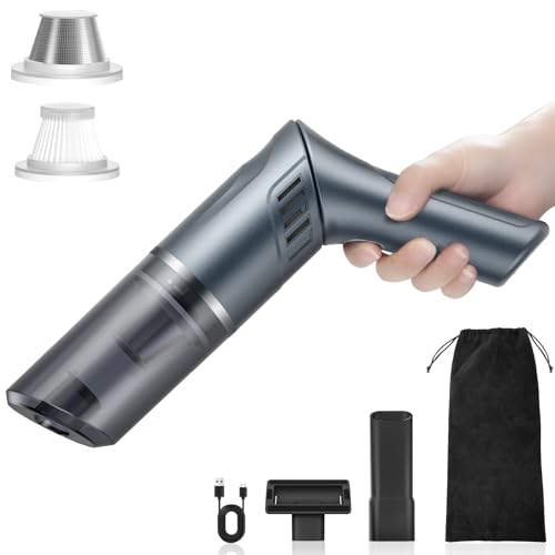 MZGO Handheld Vacuum Cordless,Car Vacuum Cordless Rechargeable 15000Pa High Power with Brushless Motor,Hand Vacuum Mini Vacuum Cleaner Portable Vacuum Cleaner for Car Home Cleanning