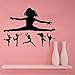 Decalcomania da parete con ballerini da discoteca, decorazione in vinile, impermeabile, 59 x 57 cm