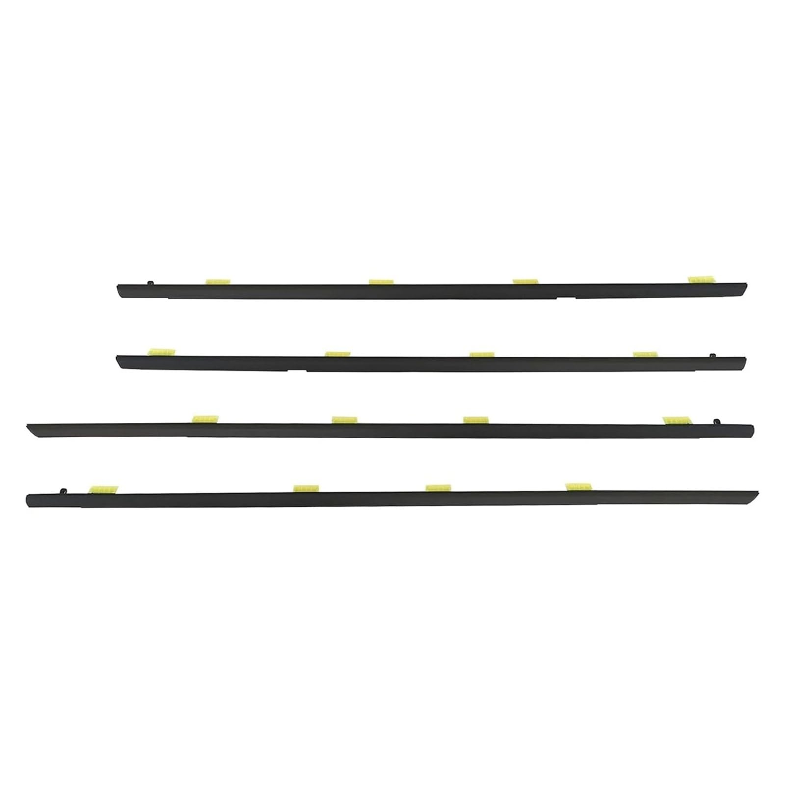 Sifusm One Color Rubber Seal 4Pcs Car Accessories Outer Door Windows Rubber Weatherstrip For Civic 2001-2005 Waterproof Pressure Strip Sealing Strip
