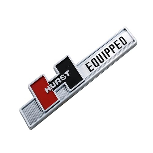 Image of 2Pc Hurst Equipped Emblem 3D 1361000 Shifter Badge Logo Nameplate