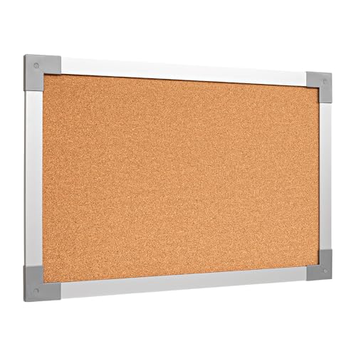 Quadro Cortiça Moldura MDF Revestido na cor Aluminio Soft Prime STALO, 100x70