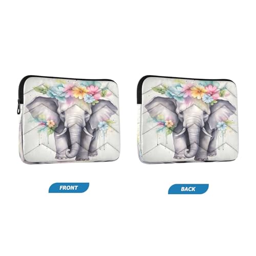 Funda para portátil Floral Elephant para 13-14 pulgadas miniatura 2